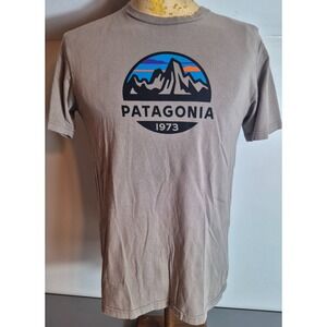 Patagonia Mens T-Shirt Small Brown 39144 Fitz Roy Scope